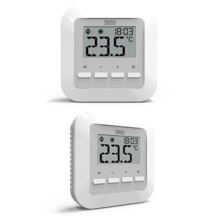 Przewodowy regulator pokojowy dwustanowy do ogrzewania podłogowego biały termostat LCD